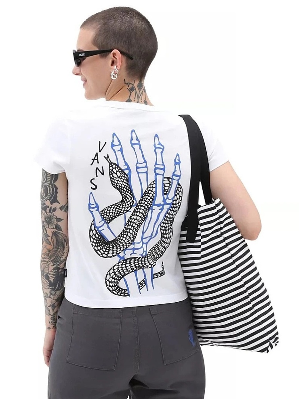 Vans Striped Black and White Tote Bag - Classic Everyday Carry